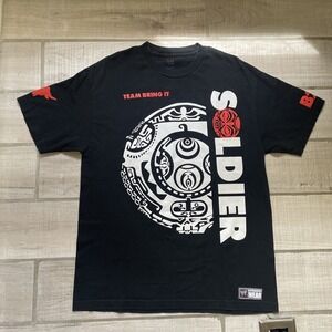 The Rock Dwayne Johnson Team Bring It‎ Soldier T-Shirt WWE Large L Final Boss